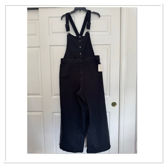 Women's Black Denim Sailor Overalls University Thread - Picture 3 of 5